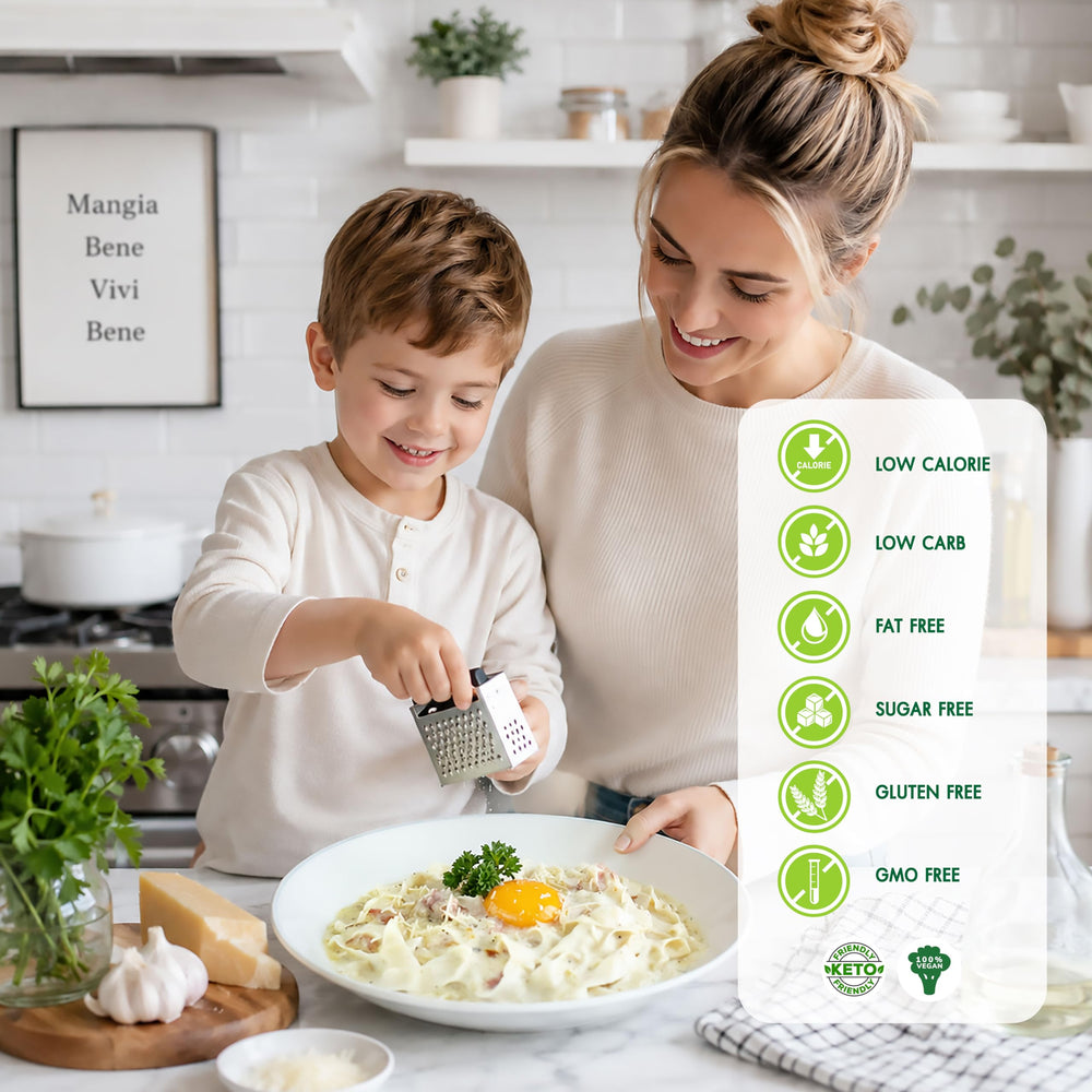 MOKI portion size beside scale showing pantry quantity advantage