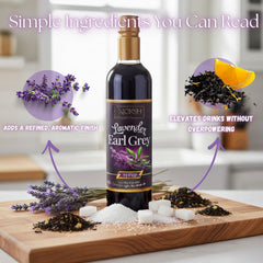Moksh Premium syrup pouring into a glass demonstrating smooth flow and no separation