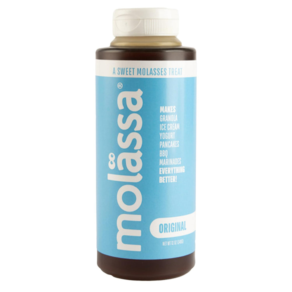 Molässa front bottle showing label and easy-squeeze design benefits
