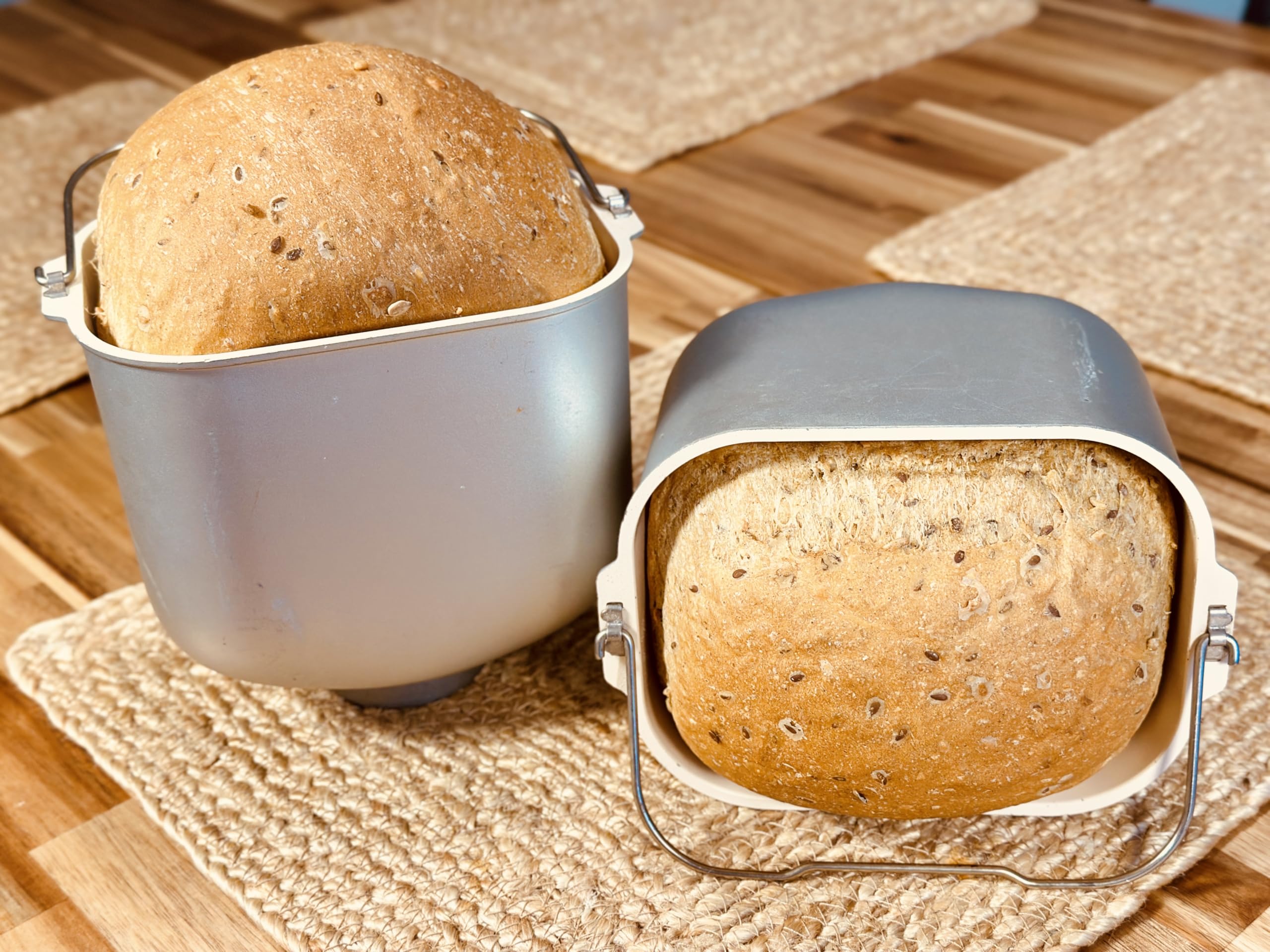 Molibake sliced multigrain bread on cutting board ready to eat