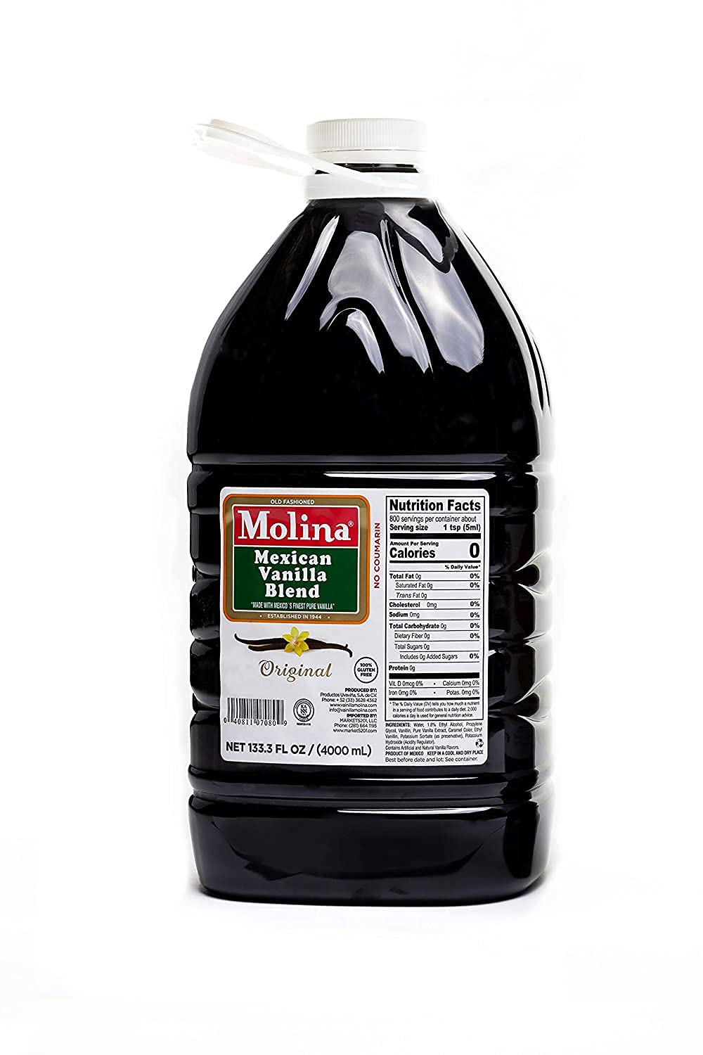 Molina front label on 4000 ml bottle showing brand and product clarity benefits