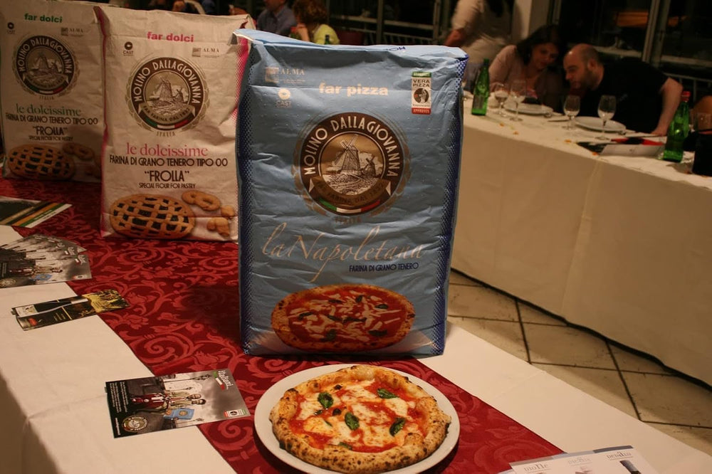 Molino Dallagiovanna ingredient label detail showing protein and W value