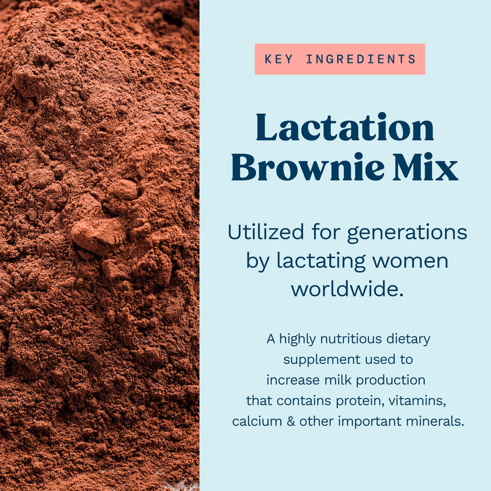 Freshly baked Mommy Knows Best brownie on a plate emphasizing a tasty lactation snack