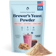 Mommy Knows Best front packaging showing 15 oz jar and gluten-free benefit