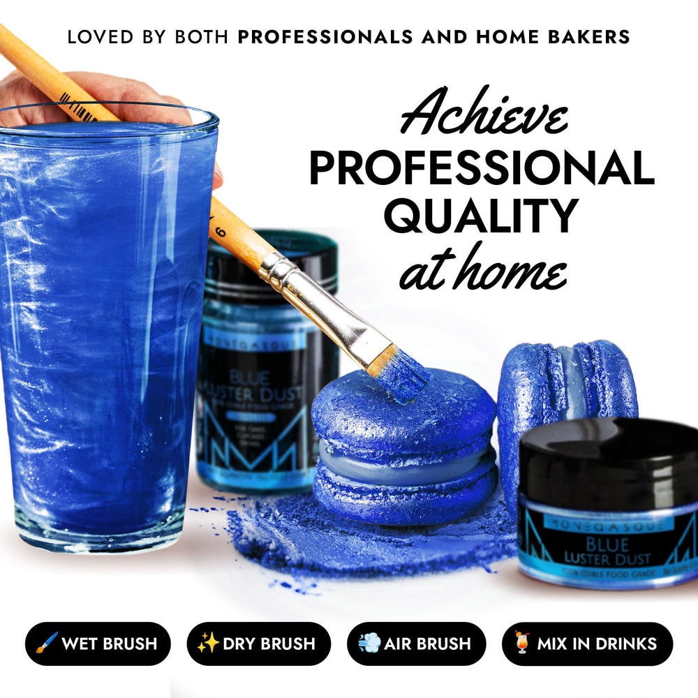 MONÉGASQUE blue sprinkled on cupcake giving photo-ready shimmer and visual appeal