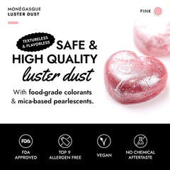 Close-up pouring MONÉGASQUE pink glitter into hand showing fine texture and easy application
