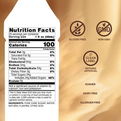 Close-up of Monin Irish Cream syrup pouring to show smooth texture and consistent flavor