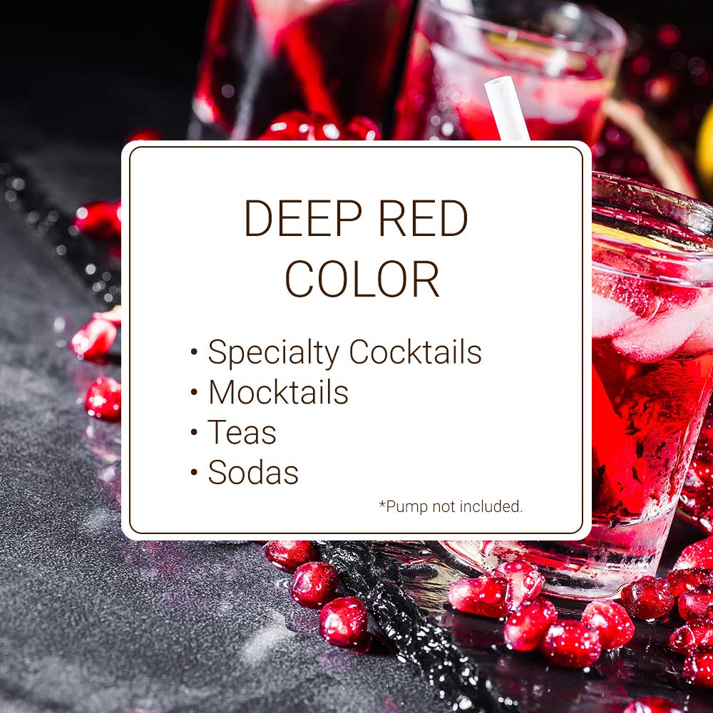 Monin syrup pouring into glass to show easy dosing and vibrant color benefit