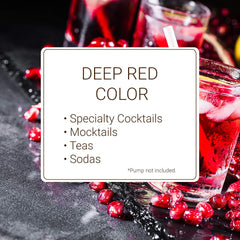 Monin syrup pouring into glass to show easy dosing and vibrant color benefit