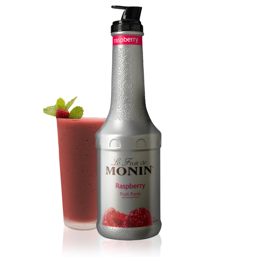 Monin bottle front label showing product name and clean-label benefits