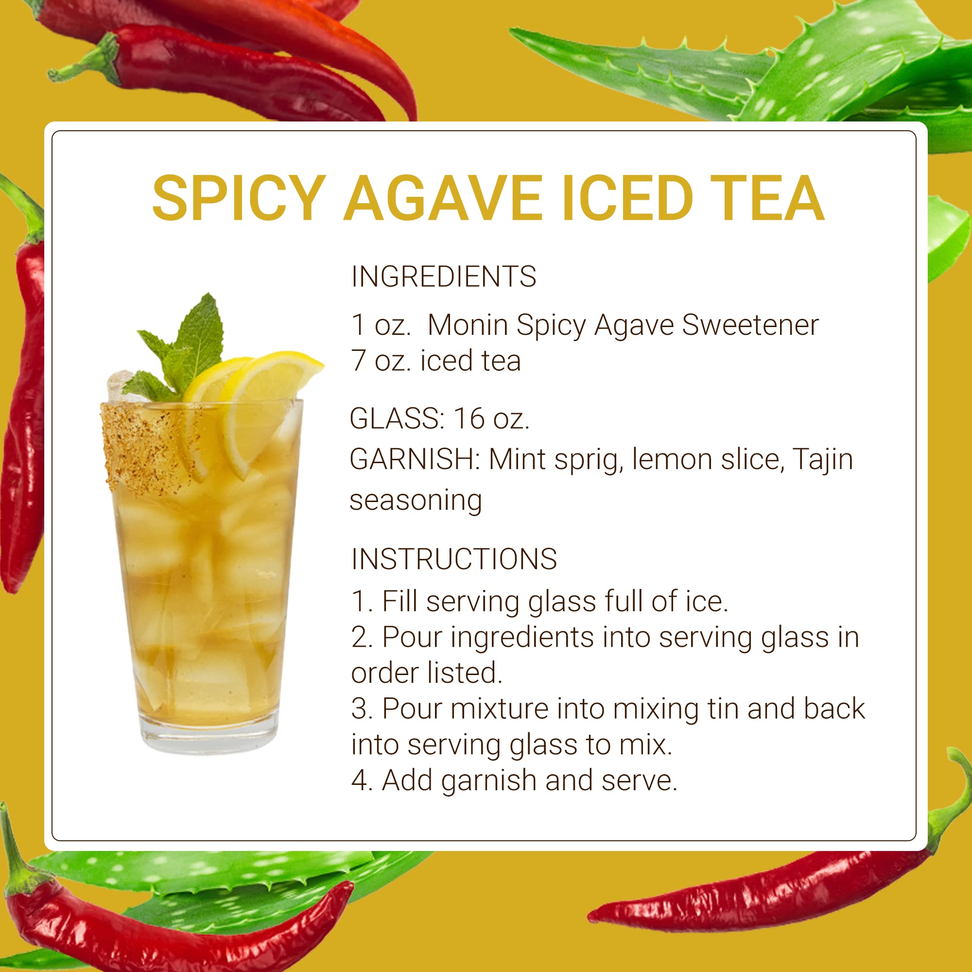 Monin spicy agave syrup texture closeup showing smooth viscous consistency benefit