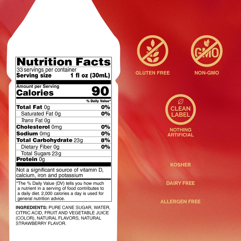 Monin syrup pouring close-up showing smooth texture and quick blending benefit