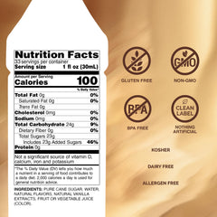 Monin vanilla bottle close-up label highlighting Madagascar vanilla extract quality
