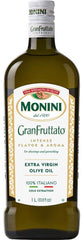 Monini GranFruttato front bottle view showing packaging and Italian origin benefit