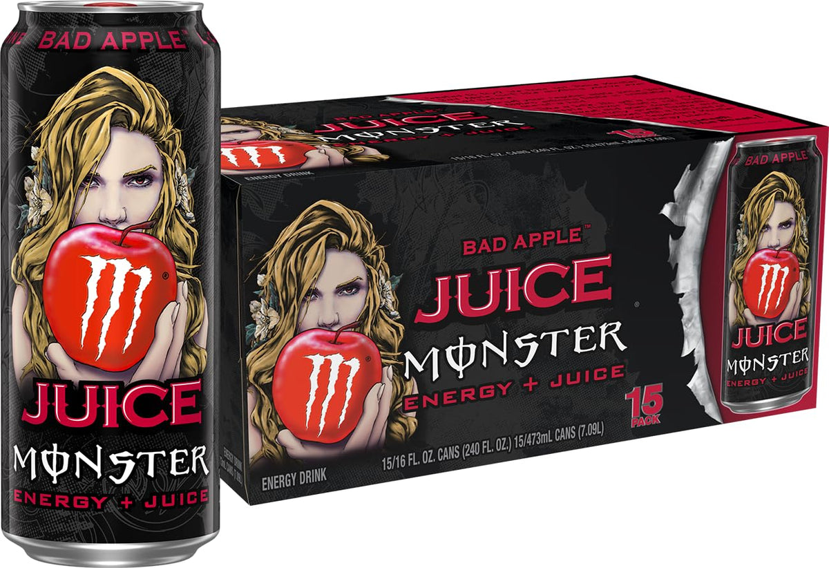 Monster Bad Apple front can view showing crisp apple branding and quick identification benefit