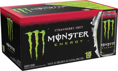 Close-up of Monster bubbles and texture highlighting strawberry flavor appeal