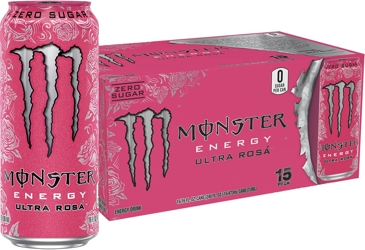 Monster Ultra Rosa front can showing label and crisp design for quick recognition