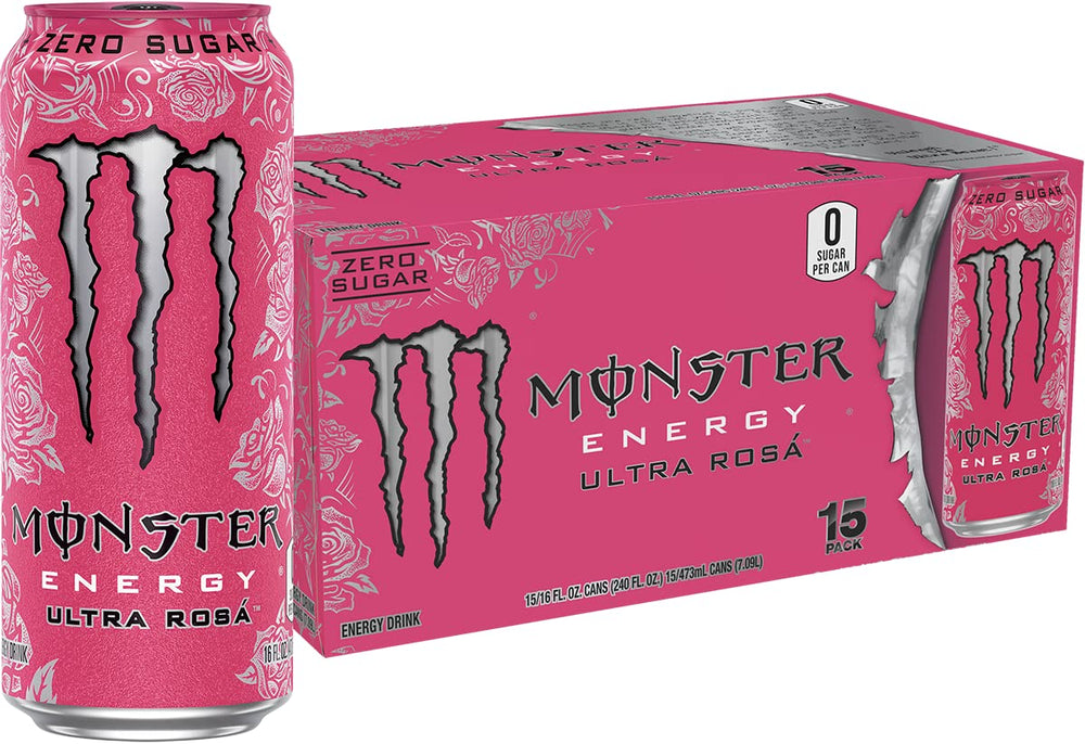 Monster Ultra Rosa front can showing label and crisp design for quick recognition