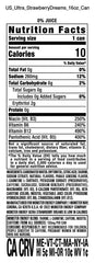 Monster Ultra Strawberry Dreams can in hand showing 16 ounce scale