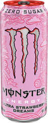 Monster Ultra Strawberry Dreams close-up of can texture highlighting finish