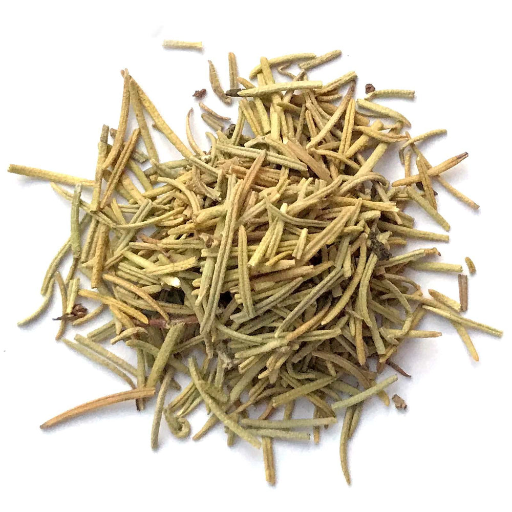 MONTEREY BAY HERB CO close-up of needle-like rosemary leaves, highlights aroma retention