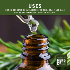 MONTEREY BAY HERB CO rosemary beside a kitchen scale showing 1 lb size, visual scale accuracy