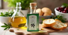 MONTINARO pouring action over salad, adding bold flavor and peppery finish