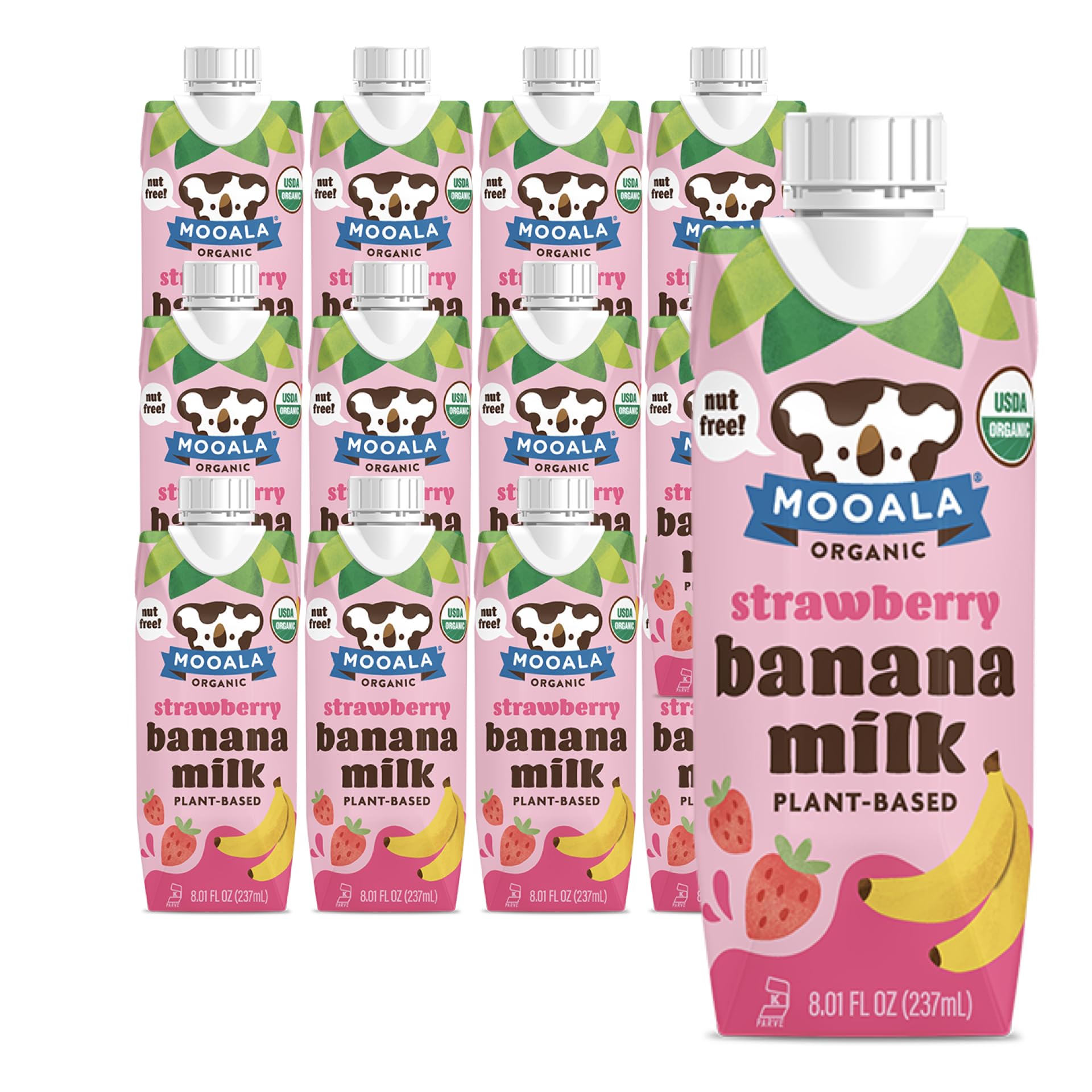 Mooala front pack showing bottle label and organic benefit