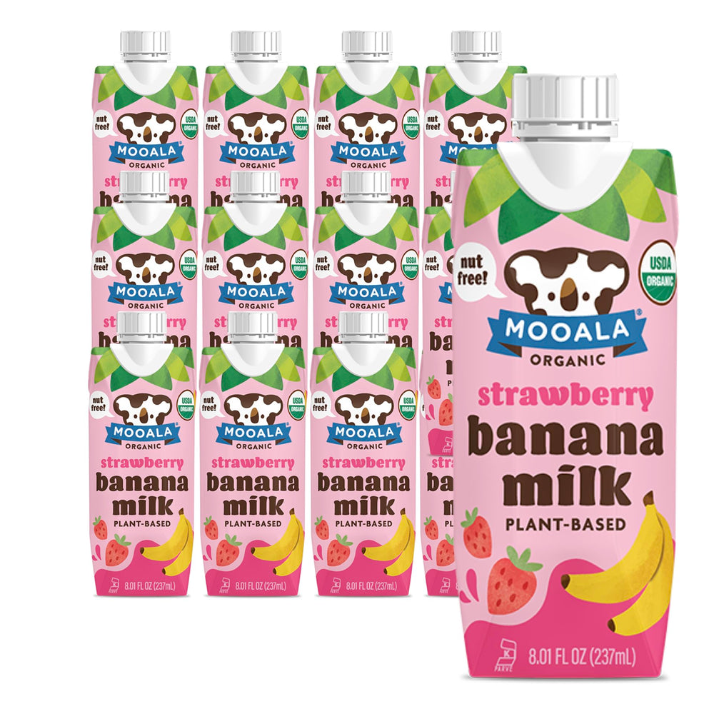 Mooala front pack showing bottle label and organic benefit