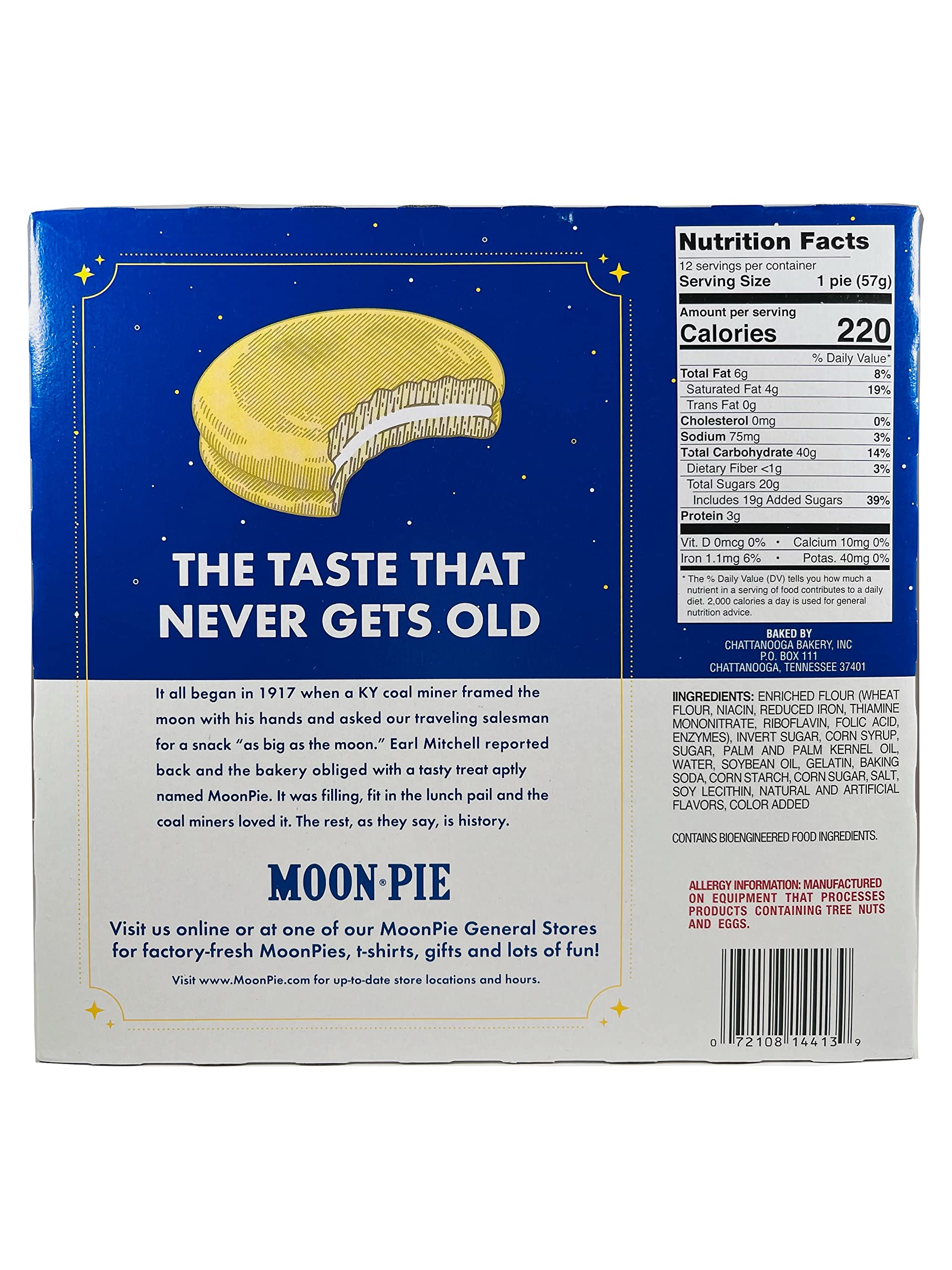 Moon Pie banana cross-section close-up showing marshmallow center and flavorful coating