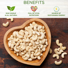 Moonee Naturals cashews in wooden bowl ready for recipes