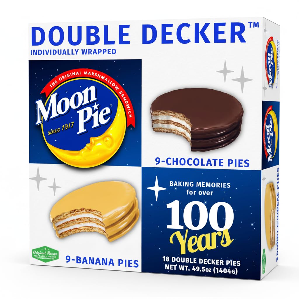 MoonPie front packaging showing Original and Banana variety and convenience