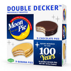 MoonPie front packaging showing Original and Banana variety and convenience