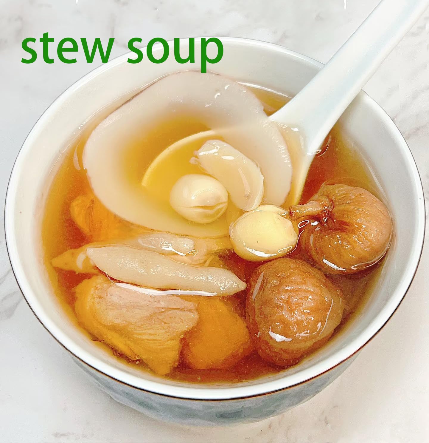 MOORCHOCO brewed lotus seed tea in glass pot showing gentle infusion benefit