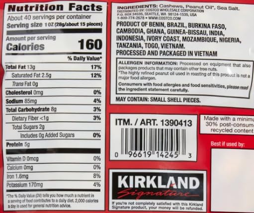 MORALZA cashews in a serving bowl beside a ruler for size and portion reference