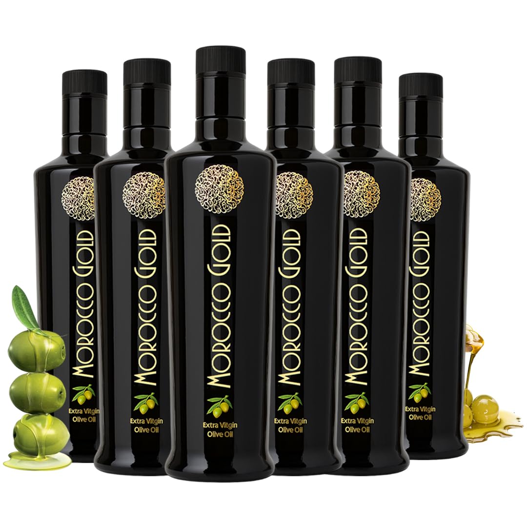 Morocco Gold front bottle showing dark glass label and premium presentation benefit