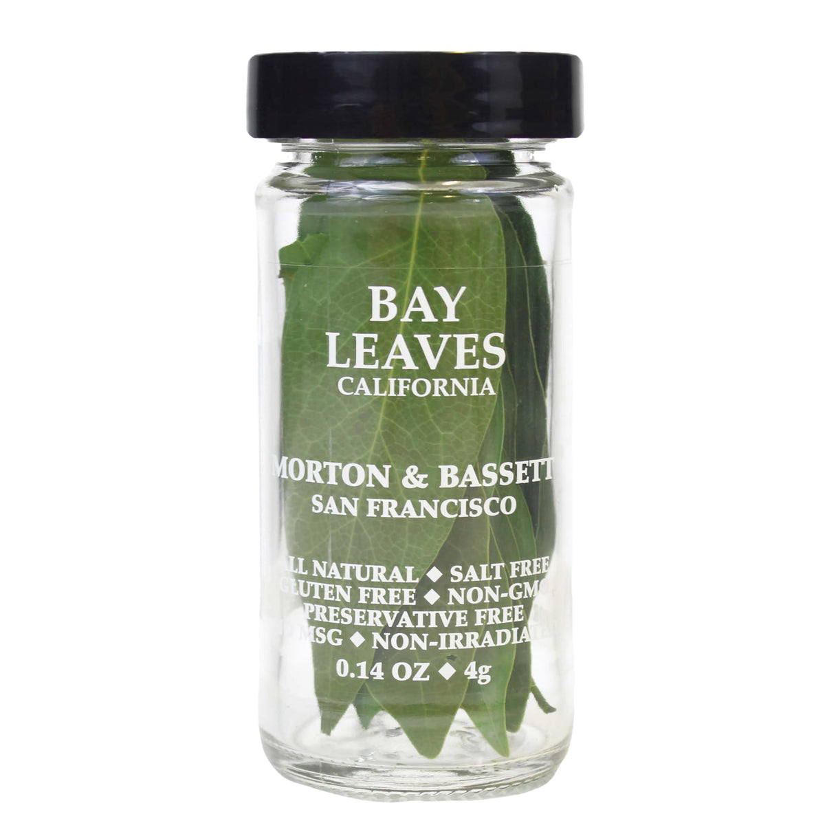 Morton & Bassett front jar showing label and net weight, clear benefit: recognizable quality