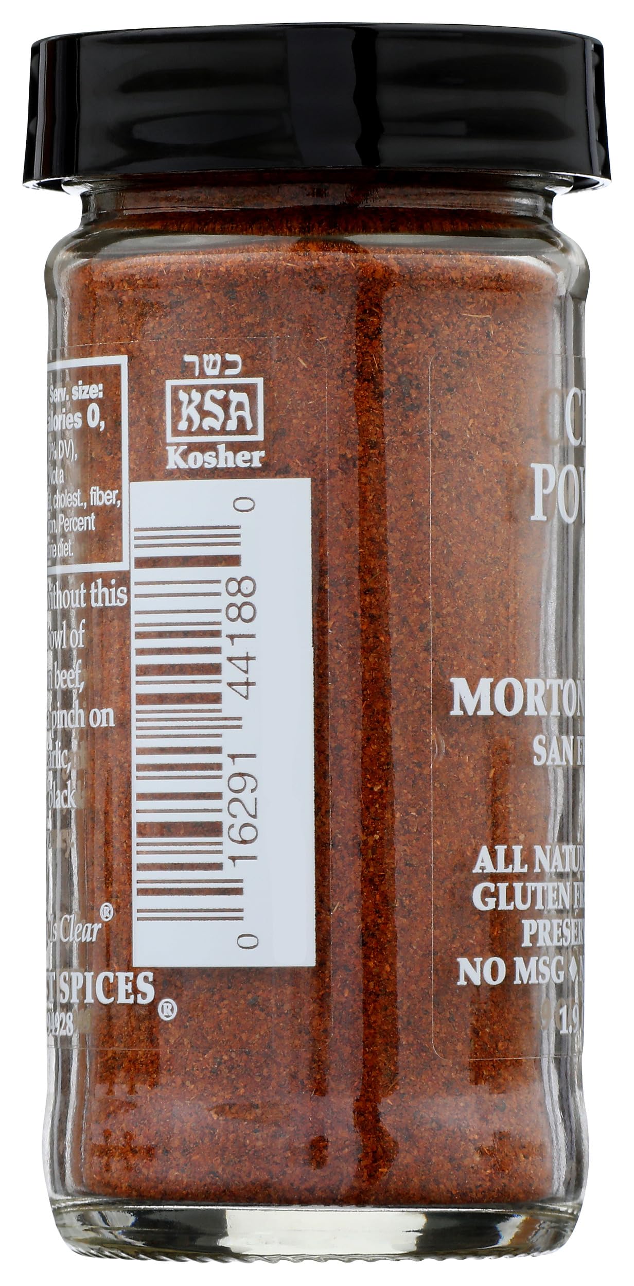 Morton & Bassett jar next to measuring spoon for size and portion clarity while cooking