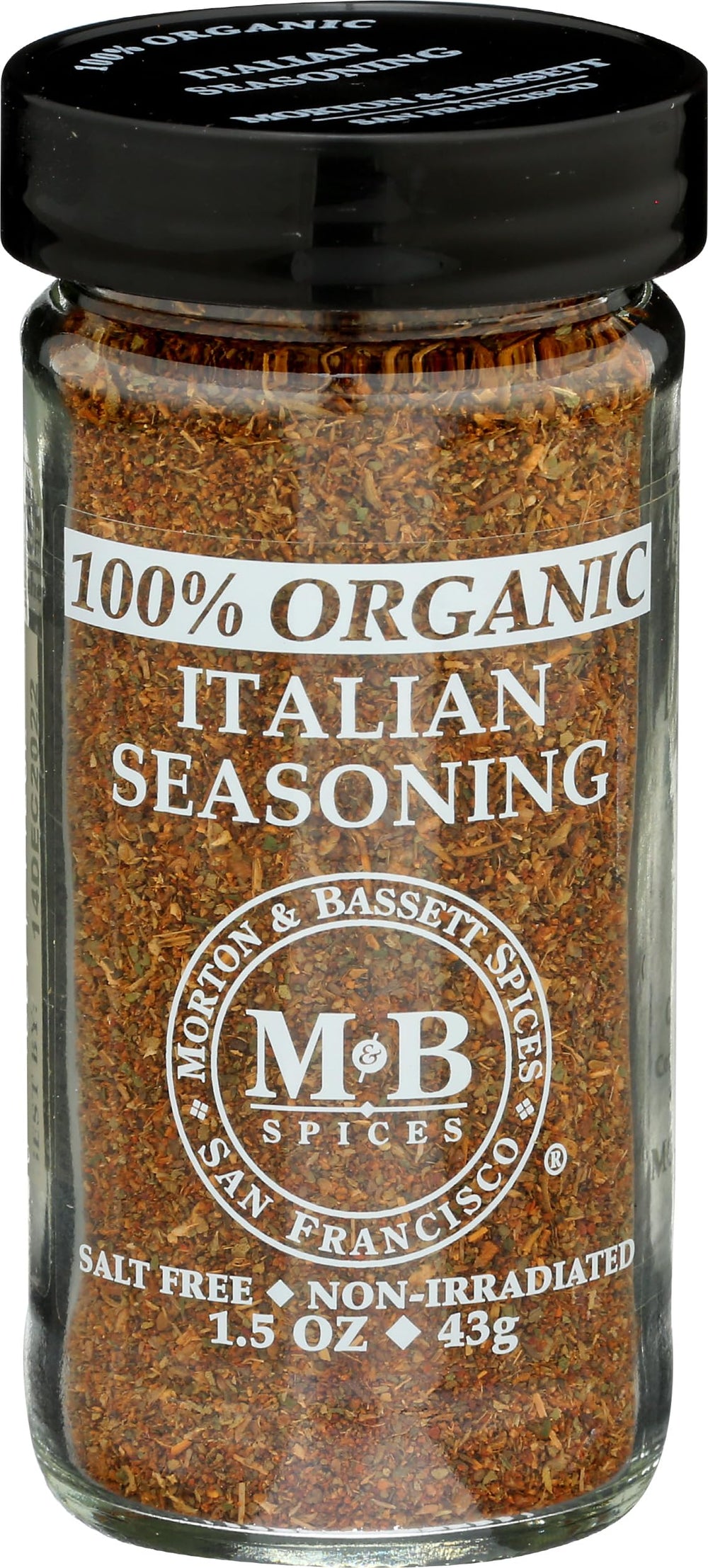 Morton & Bassett front package showing size and branding benefit of clear identification