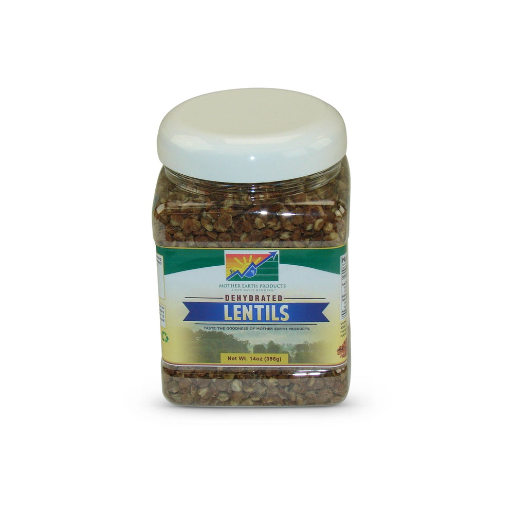 Mother Earth Products quart jar front view showing label and sealed lid, convenient storage
