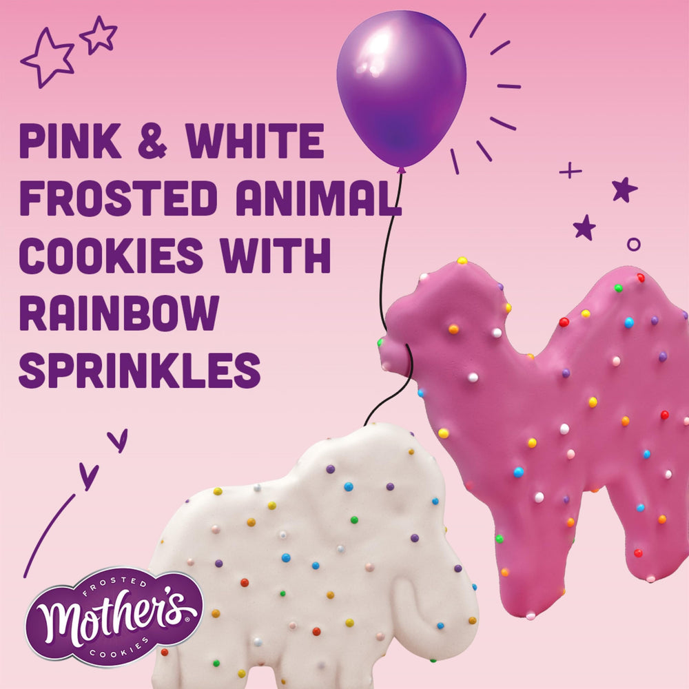 Mother’s closeup of frosted animal cookie highlighting crisp shortbread texture and bite appeal