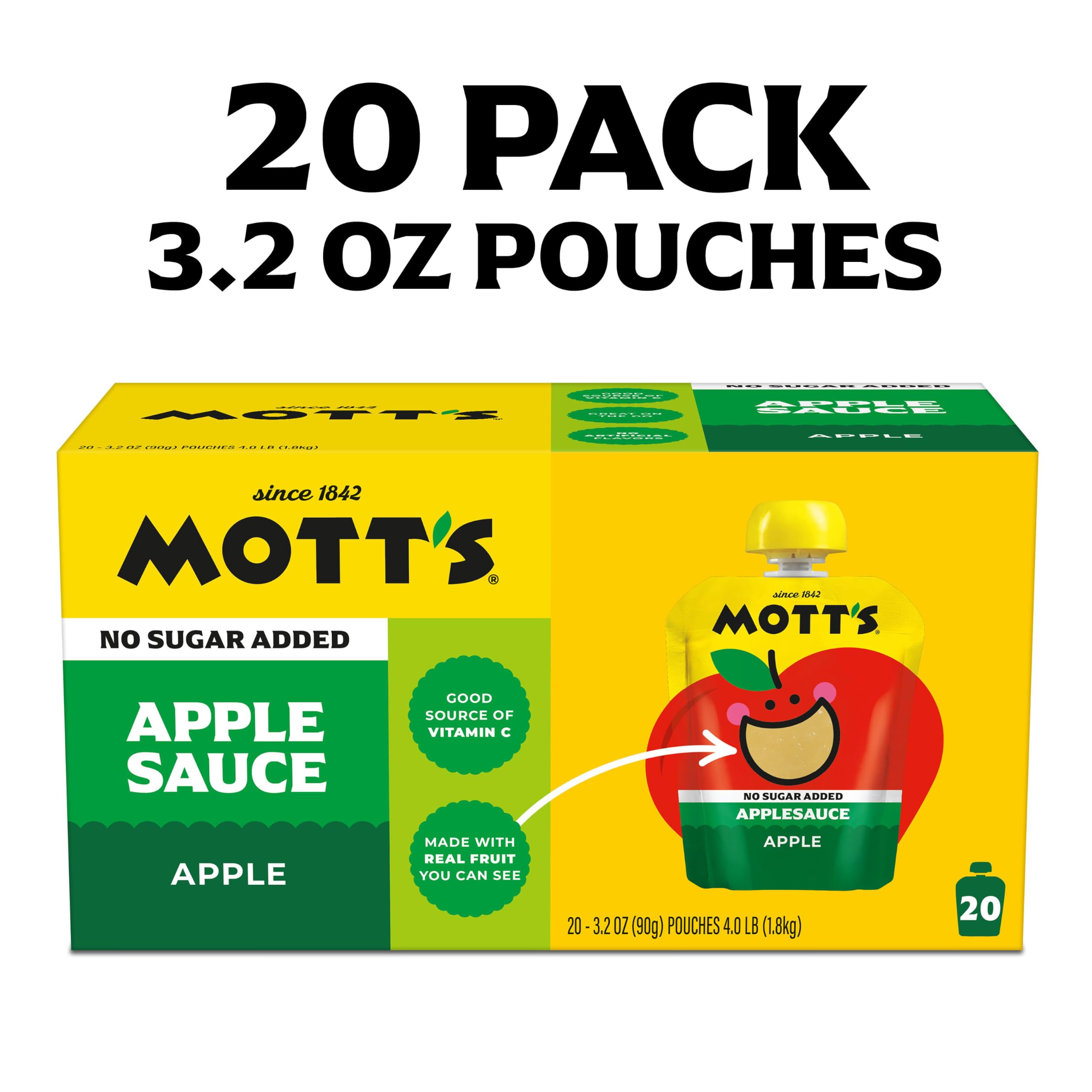 Mott's pouch cap detail demonstrating spill-resistant travel benefit
