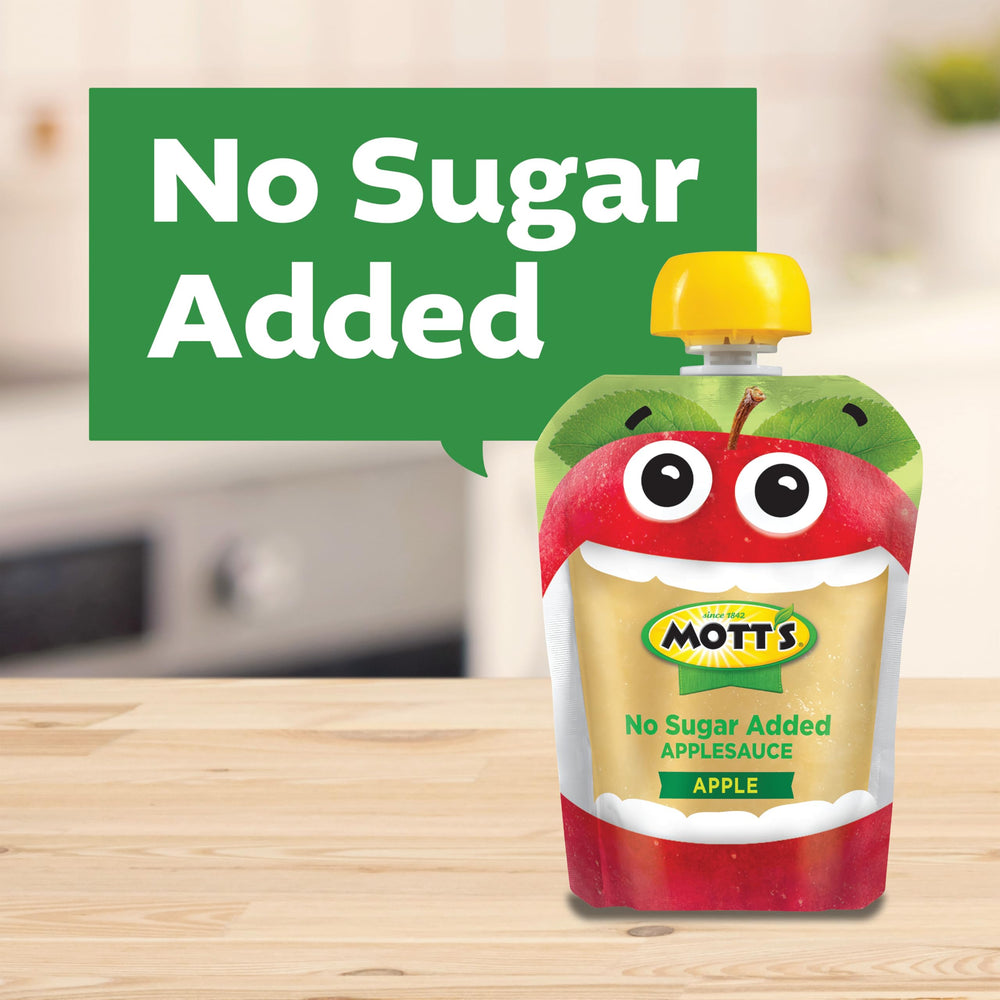 Mott's close-up of clear pouch texture highlighting real fruit content and clarity