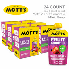 Close-up of a Mott's pouch nozzle and cap highlighting easy squeeze for mess-free snacks