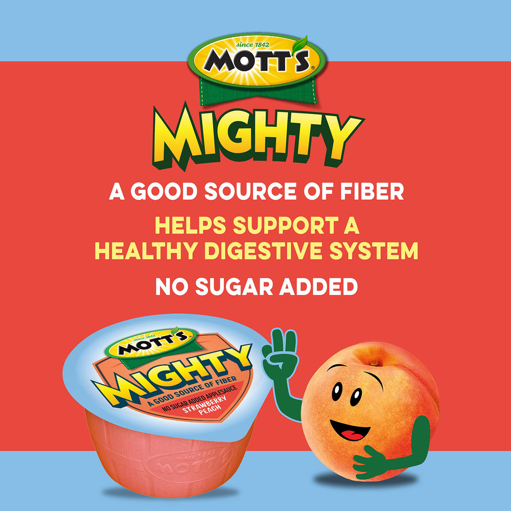 Mott's cup in child’s hand demonstrating easy-to-hold single-serve convenience