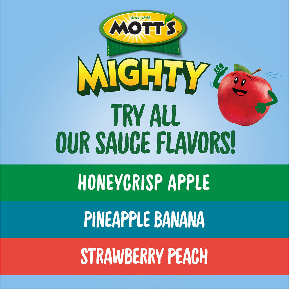 Mott's nutrition label close-up highlighting fiber content and no sugar added