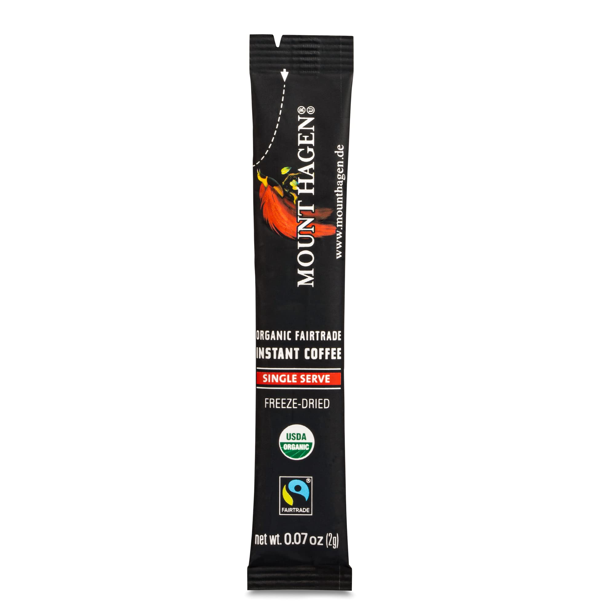 Mount Hagen packet opened with freeze-dried granules preserving flavor