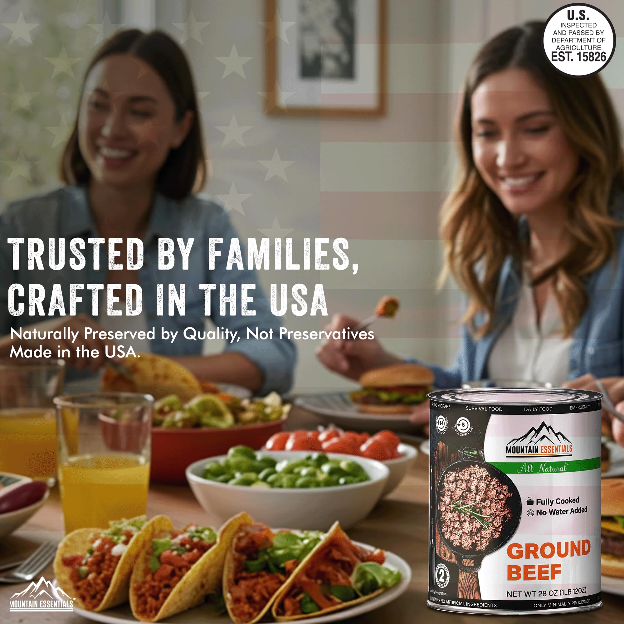 MOUNTAIN ESSENTIALS label and ingredients view showing simple ingredient benefit