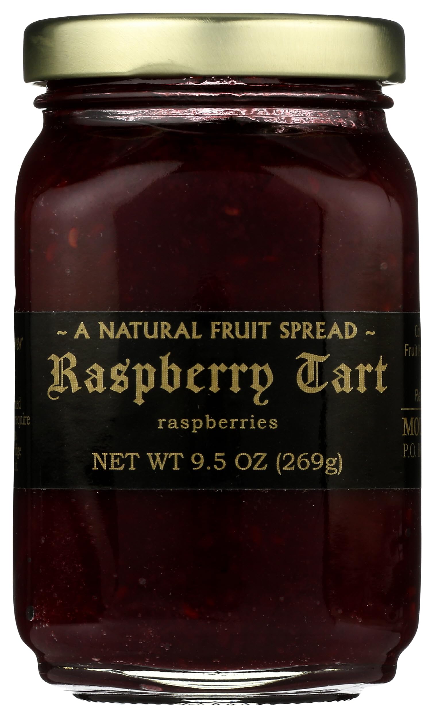 Mountain Fruit Co. jar front packaging showing 9.5 oz and clean-label benefits