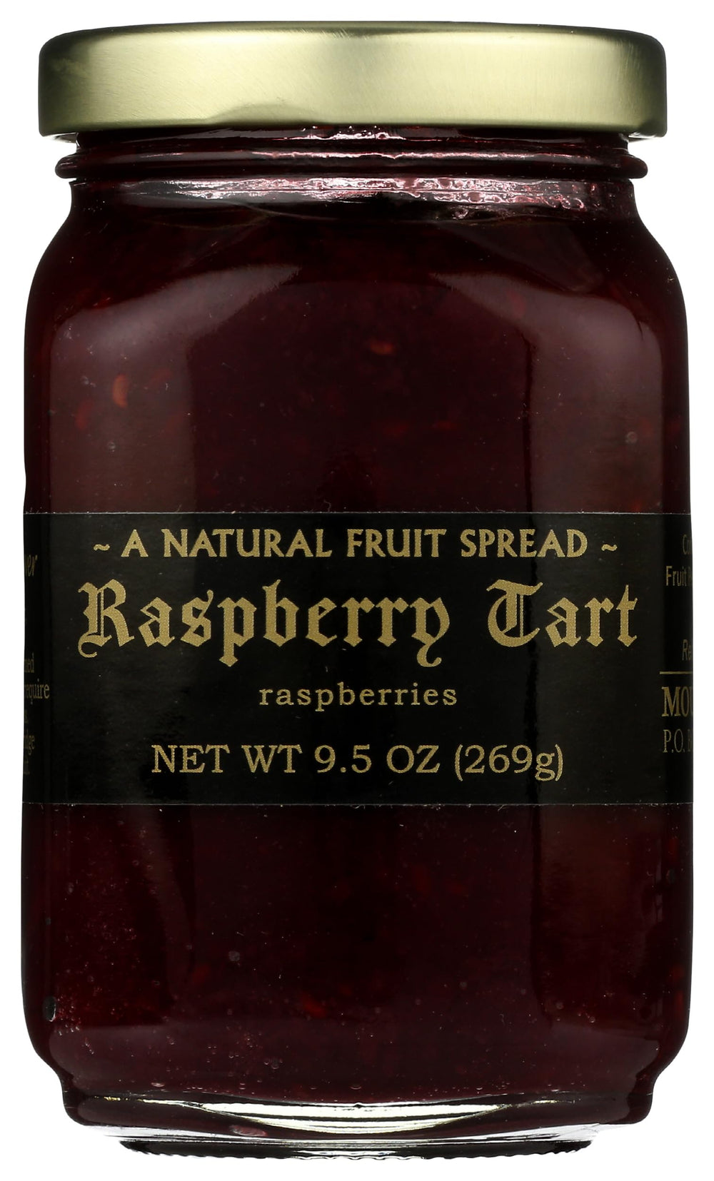 Mountain Fruit Co. jar front packaging showing 9.5 oz and clean-label benefits